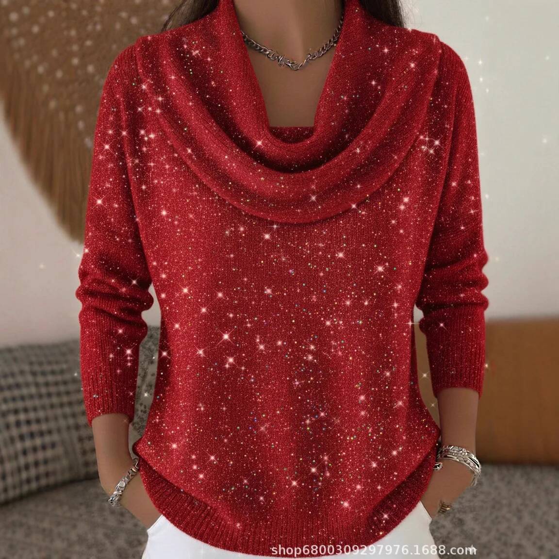 Winter Clothing Taiwan - Fashion Sequins Knit Sweater For Women