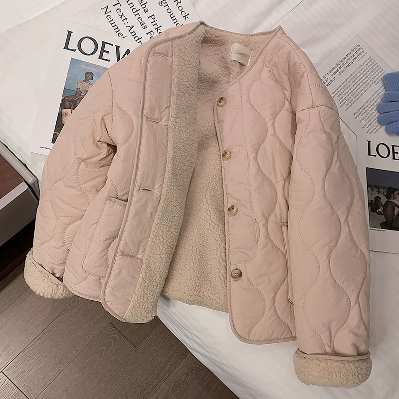 Winter Clothing Trends For Women - Autumn Winter Quilted Jacket Buttons Fleece