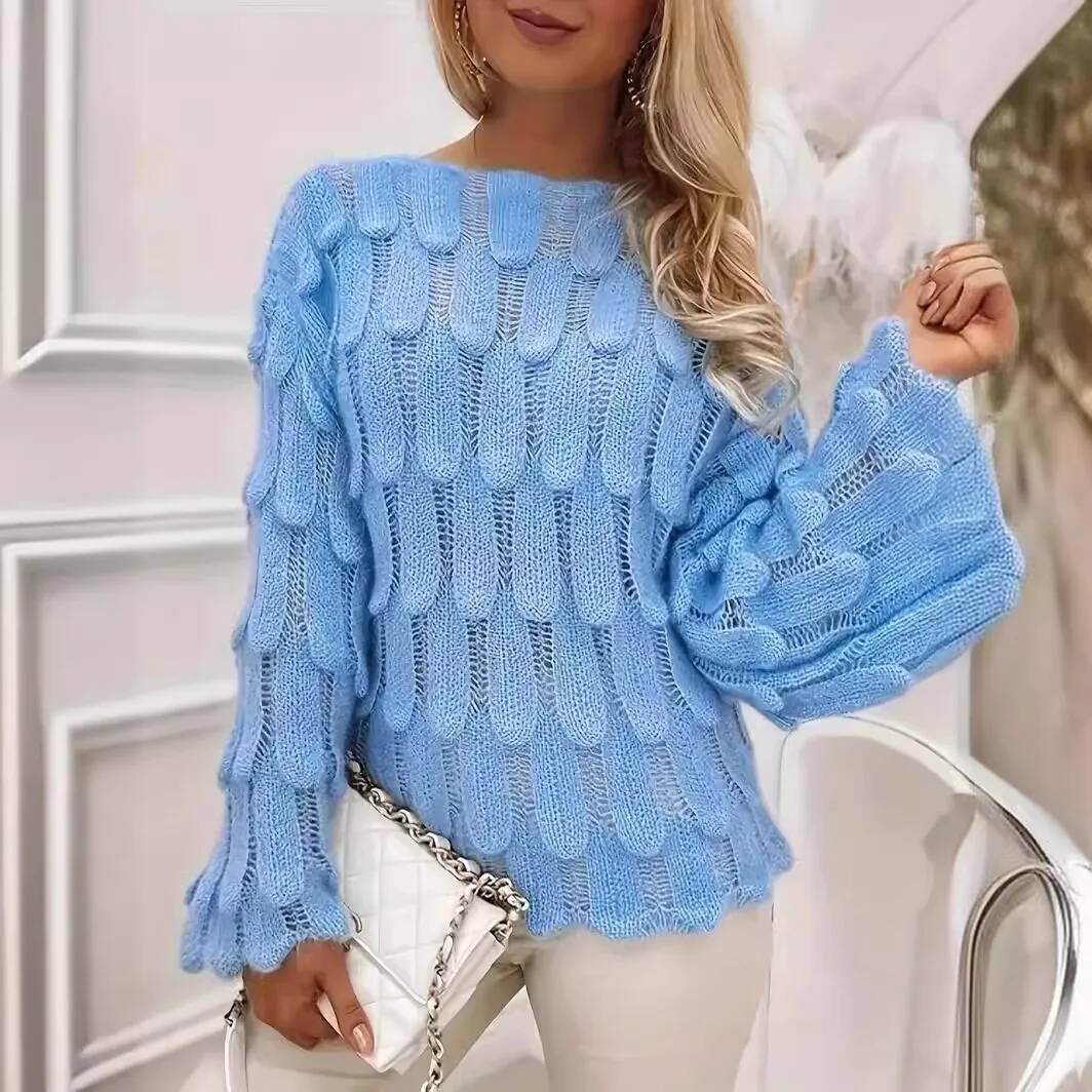 Winter Clothing Taiwan - 2026 Autumn/Winter Women's Elegant Printed Hollow