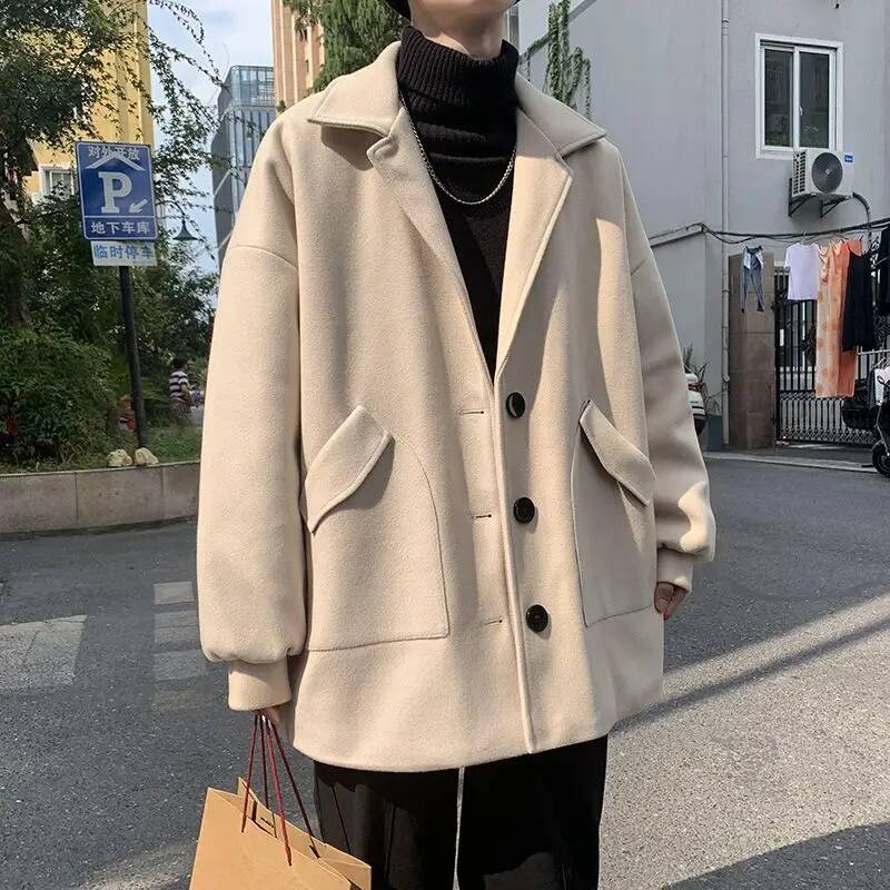 Korean Solid Color Wool Coats  - Winter Clothing Taiwan recension och pris