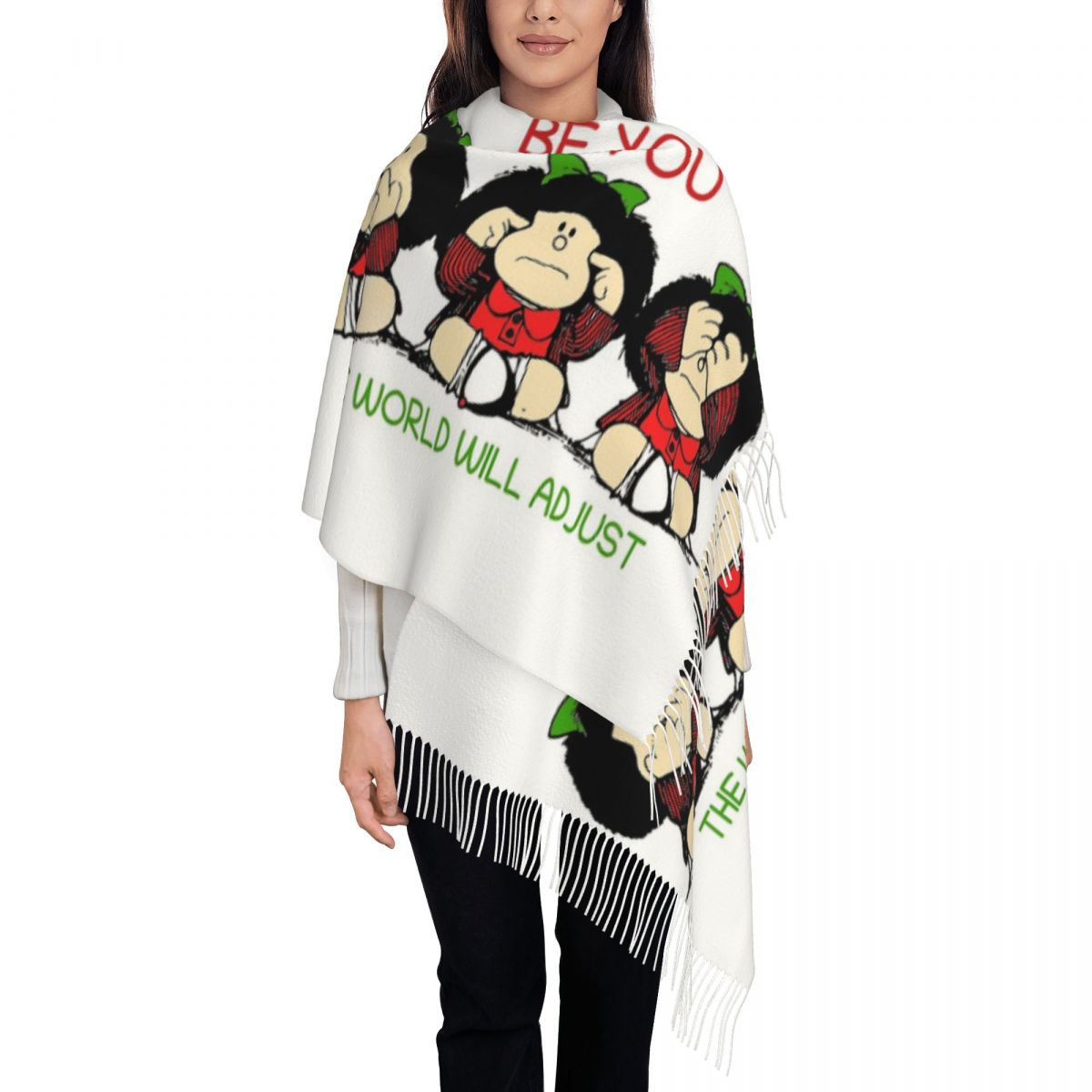 Womens Scarf with Tassel Tripl - Cashmere Scarf Wrap recension och pris