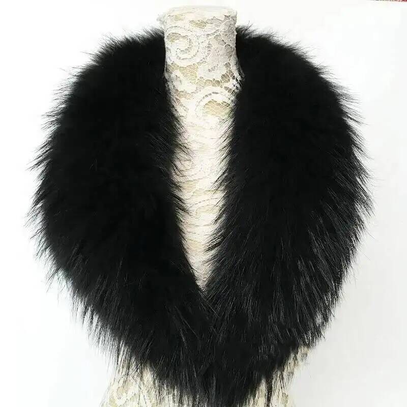 Natural Raccoon Fur Collar Rea - Winter Clothing Design recension och pris