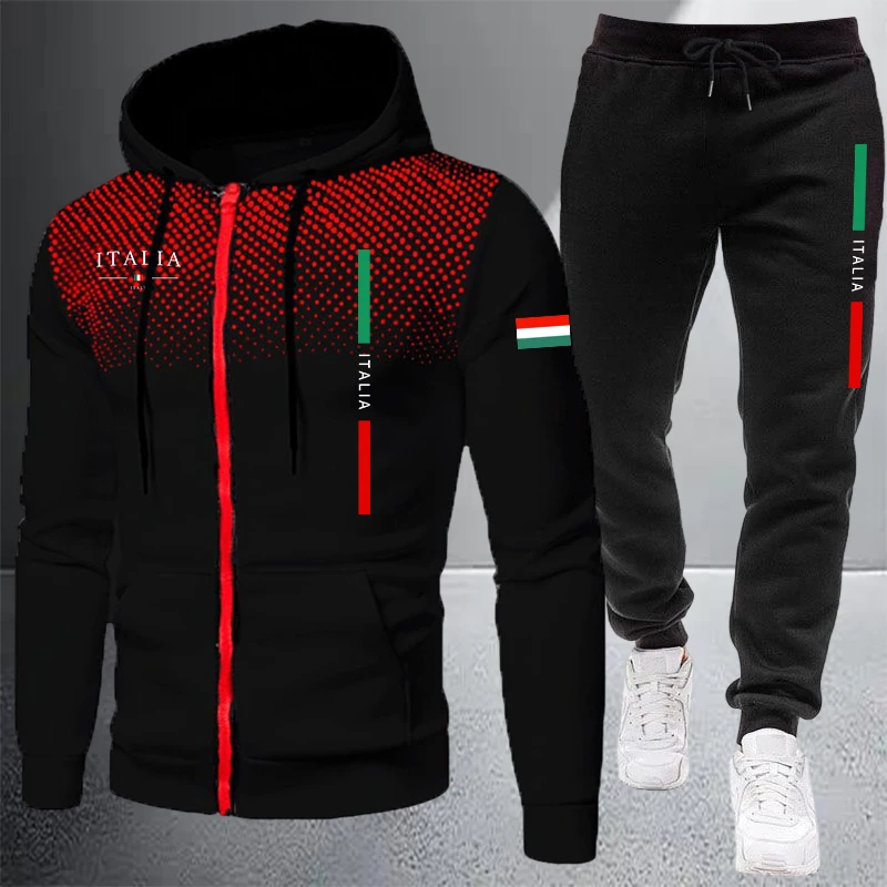 Men's Tracksuit Casual Zip Hoo - Winter Clothing Stores recension och pris