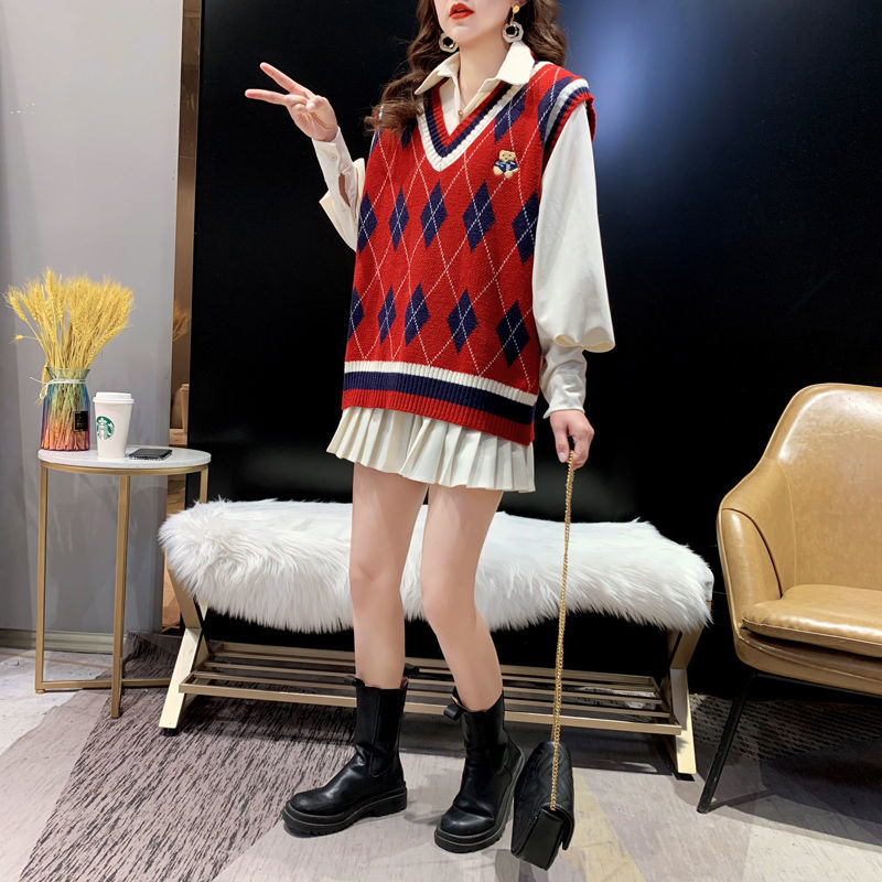 Red Knit Vests for Women Sleev - Winter Clothing Trends For Women recension och pris