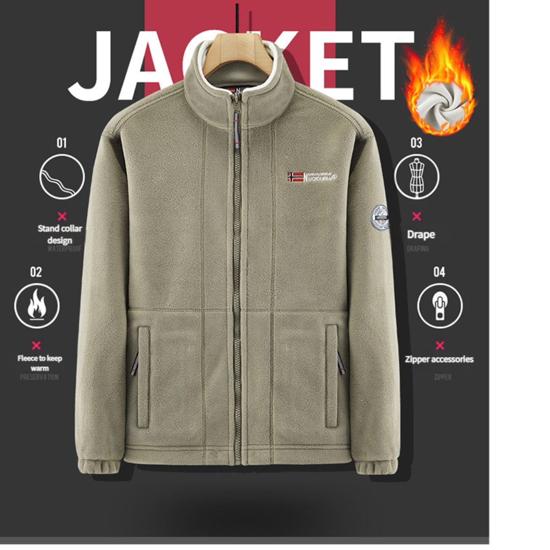 Thickened Fleece Double-sided  - Winter Clothing Norway recension och pris