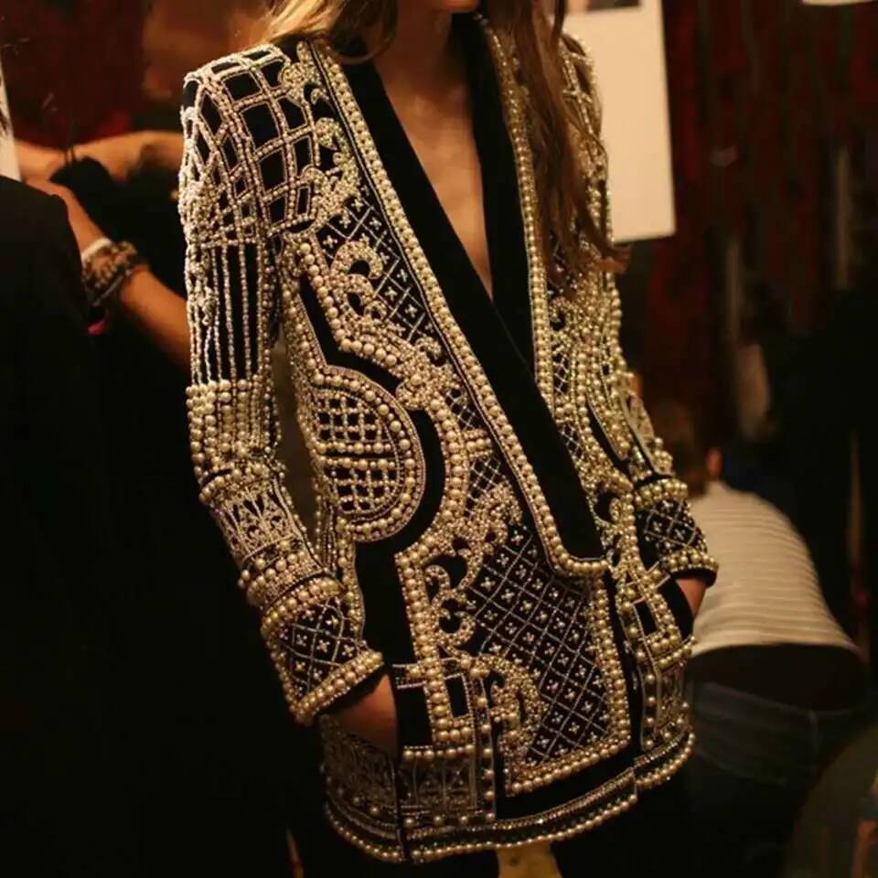 Fashion Beading V Neck Blazers - Winter Clothing Taiwan recension och pris