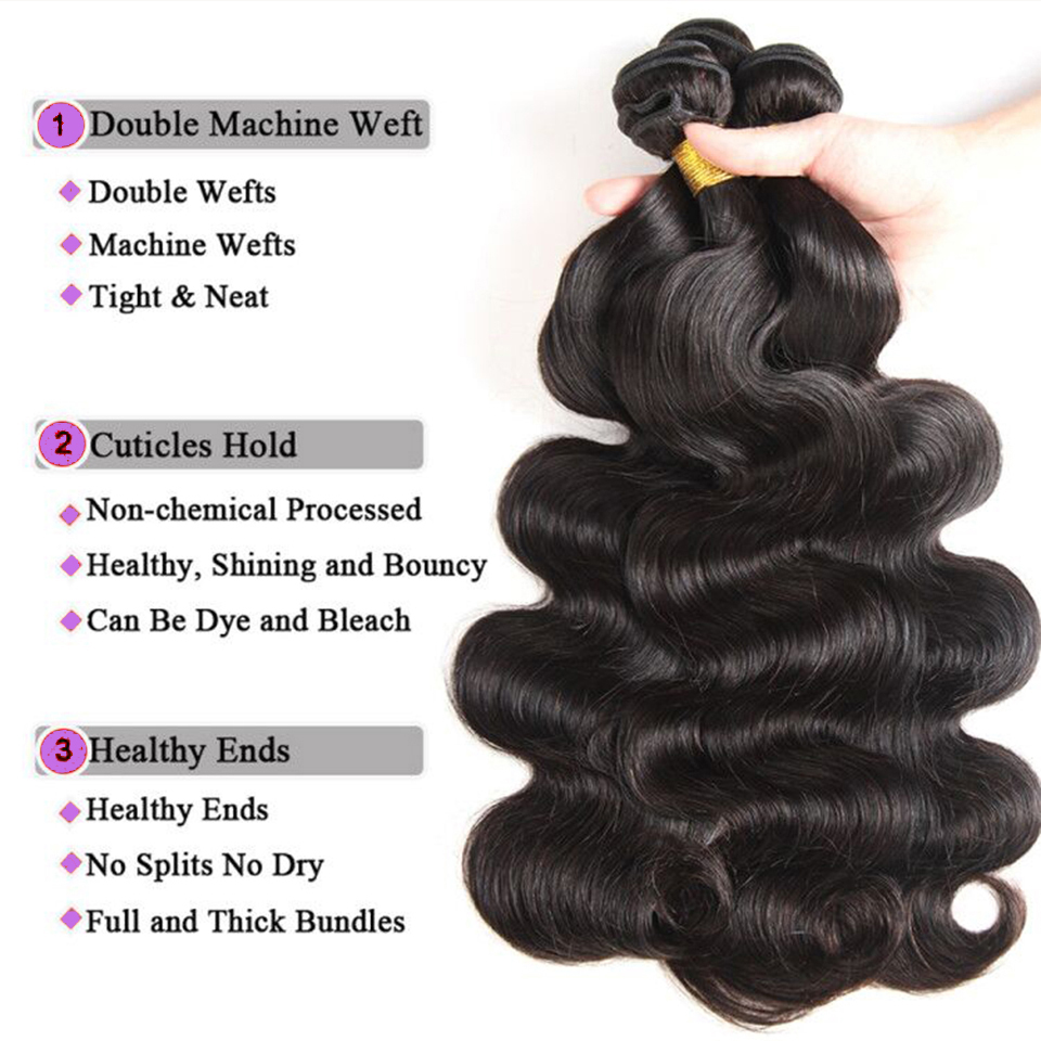 12A Peruvian Body Wave 3/4Bund - Winter Clothing Bundle recension och pris
