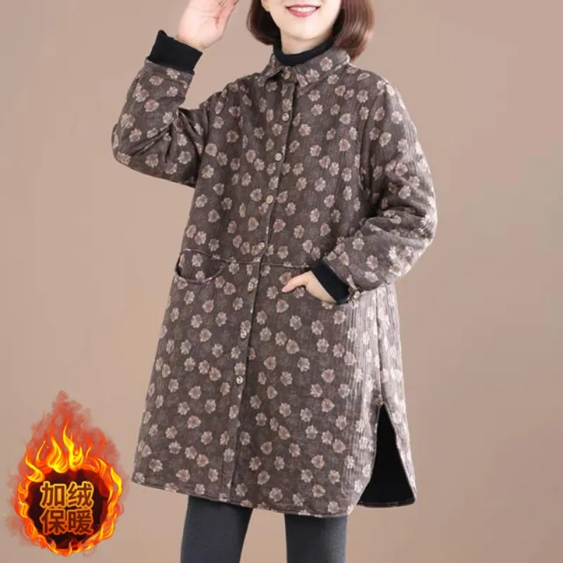 Vintage Floral Print Women Jac - Winter Clothing Trends For Women recension och pris