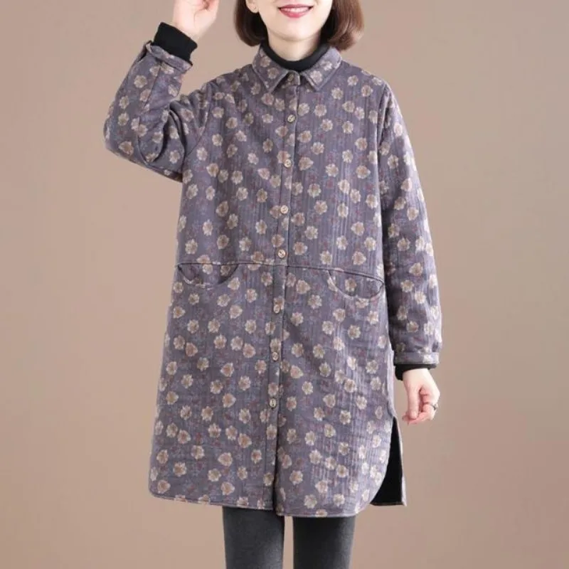 Vintage Floral Print Women Jac - Winter Clothing Trends For Women recension och pris