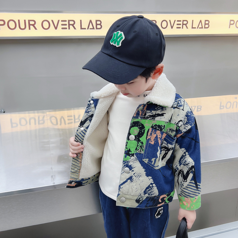 Kids Baby Warm Denim Jacket Pa - Winter Clothing Drawing For Kids recension och pris