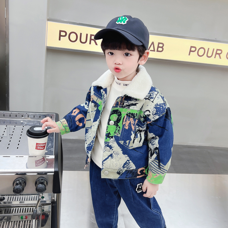 Kids Baby Warm Denim Jacket Pa - Winter Clothing Drawing For Kids recension och pris