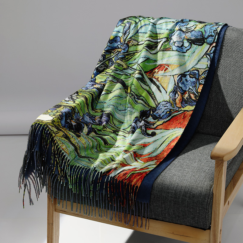 Luxury Brand Oil Painting Cash - Cashmere Scarf Wrap recension och pris