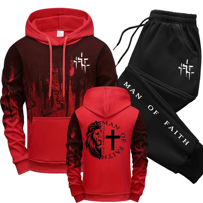 Man of Faith Pattern Men's Set - Winter Clothing Stores recension och pris